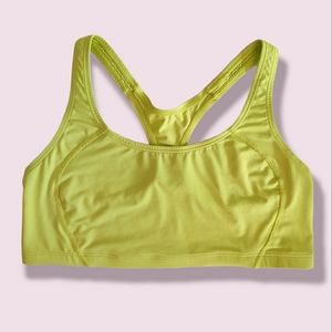 Lime green sports bra